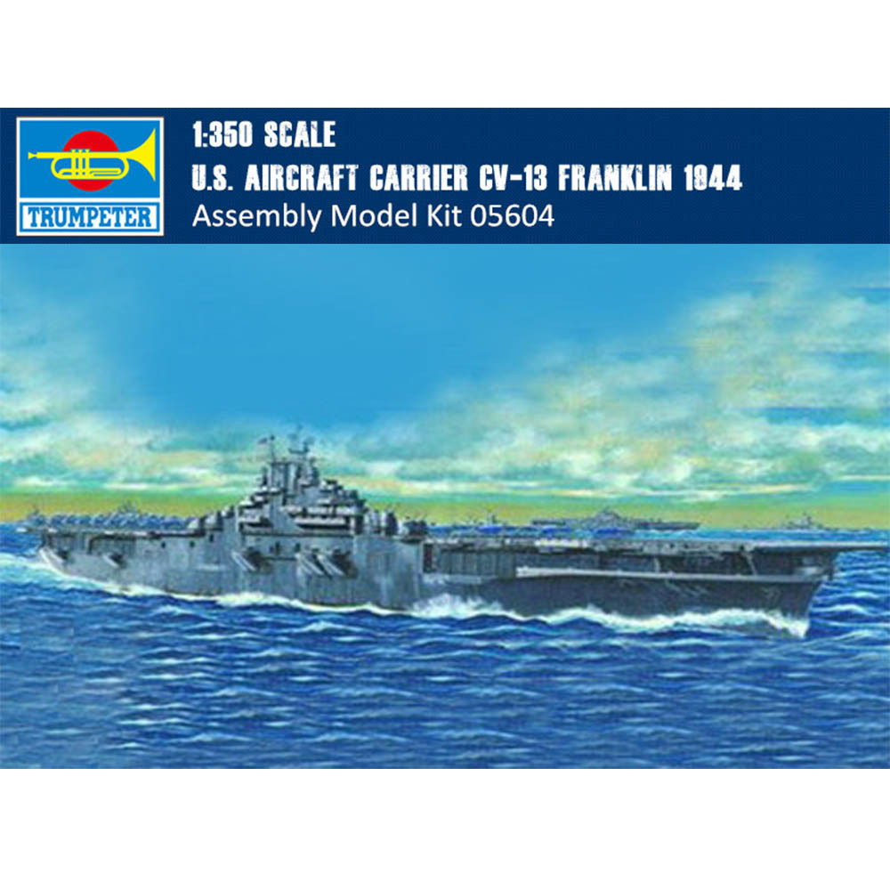 Moschee Modell Trupeter 1/350 USS Franklin CV13 Flugzeugträger 1944 Odellbausatz Trumpeter 1 200