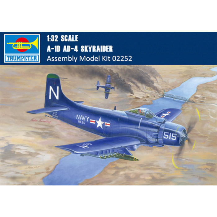 Trumpeter 02252 1/32 Scale A-1D AD-4 Skyraider Military Plastic Aircraft Assembly Model Kit
