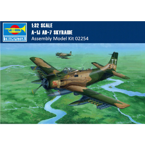 Trumpeter 02254 1/32 Scale A-1J AD-7 Skyraider Military Plastic Aircraft Assembly Model Kit