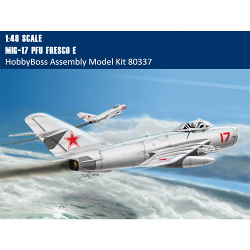 HobbyBoss 80337 1/48 Scale MiG-17 PFU Fresco E Fighter Military Plastic Aircraft Assembly Model Ktis