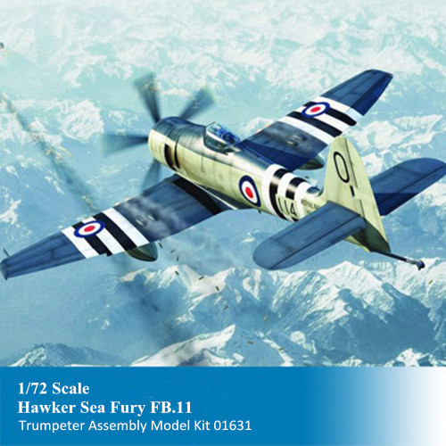 Trumpeter 01631 1/72 Scale Hawker Sea Fury FB.11 Fighter Military Aircraft Assembly Model Building Kits