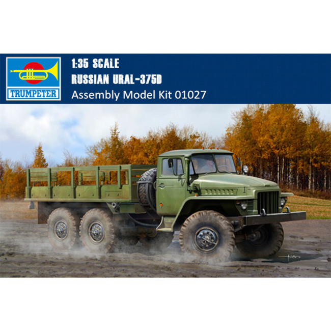 Trumpeter 01027 1/35 Scale Russian URAL-375D Military Plastic Assembly Model Building Kits