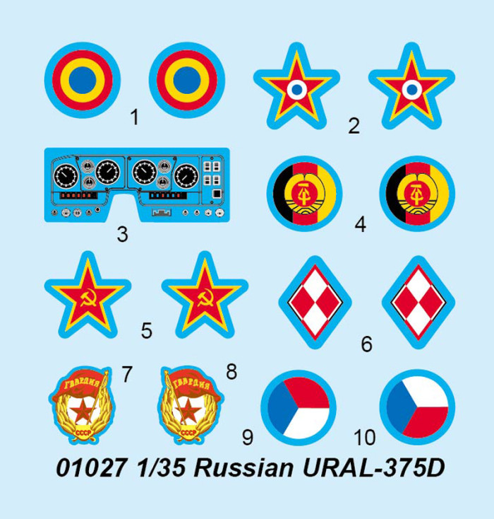 Trumpeter 01027 1/35 Scale Russian URAL-375D Military Plastic Assembly Model Building Kits