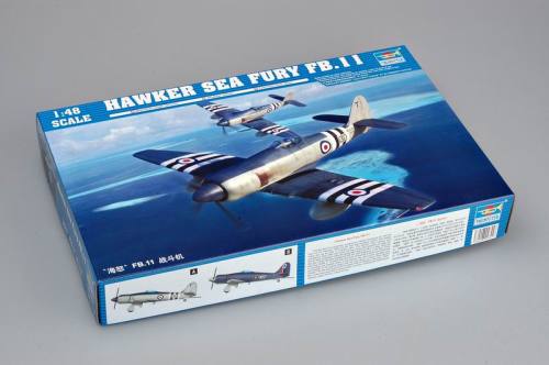 Trumpeter 02844 1/48 Scale Hawker Sea Fury FB.11 Fighter Military Aircraft Assembly Model Building Kits