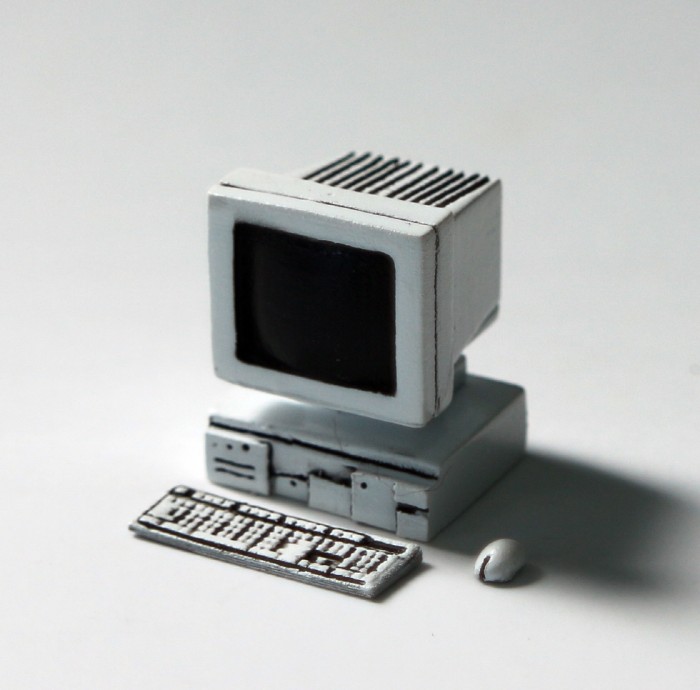 ZLPLA Genuine 1/35 Scale 6 Old Computer Set Accessory Series Resin Assembly Model Kit ZA-001