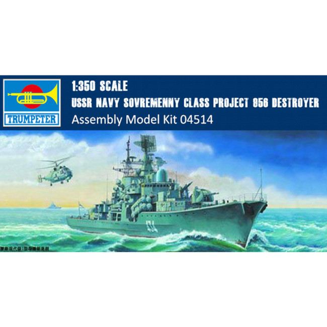 Trumpeter 04514 1/350 Scale USSR Navy Sovremenny Class Project 956 Destroyer Military Plastic Assembly Model Kit
