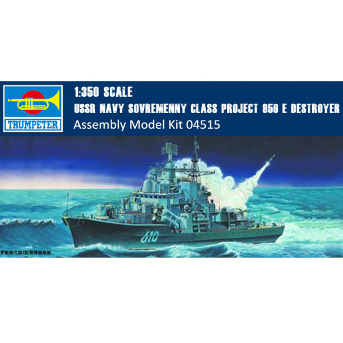 Trumpeter 04515 1/350 Scale USSR Navy Sovremenny Class Project 956 E Destroyer Military Plastic Assembly Model Kit
