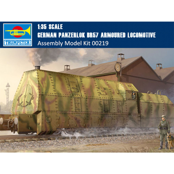 Trumpeter 00219 1/35 Scale German Panzerlok BR57 Armoured Locomotive Military Plastic Assembly Model Kits