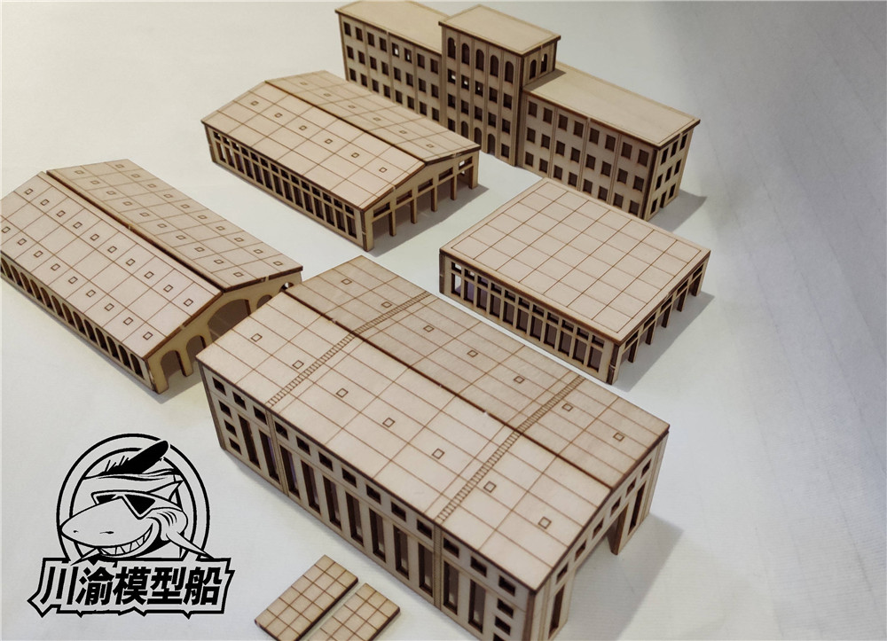 Details about   1/350 Factory Building Shipyard Dock Scene Wooden Assembly CY811 DIY Model BUS 