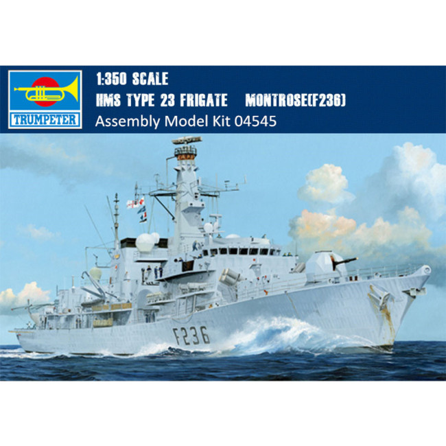 Trumpeter 04545 1/350 Scale HMS TYPE 23 Frigate – Montrose(F236) Military Plastic Assembly Ship Model Kits