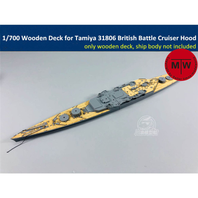 1/700 Scale Wooden Deck for Tamiya 31806 British Battle Cruiser Hood Model CY700047