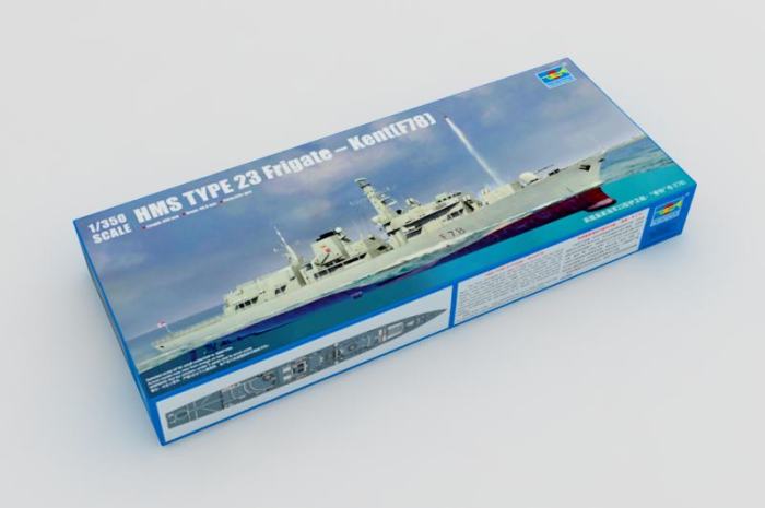 Trumpeter 04544 1/350 Scale HMS TYPE 23 Frigate – Kent(F78) Military Plastic Assembly Ship Model Kits