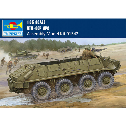 Trumpeter 01542 1/35 Scale Russian BTR-60P APC Military Plastic Assembly Model Kits