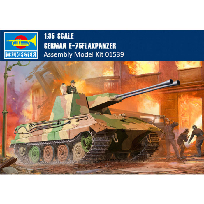 Trumpeter 01539 1/35 Scale German E-75 Flakpanzer Military Plastic Assembly Model Building Kits