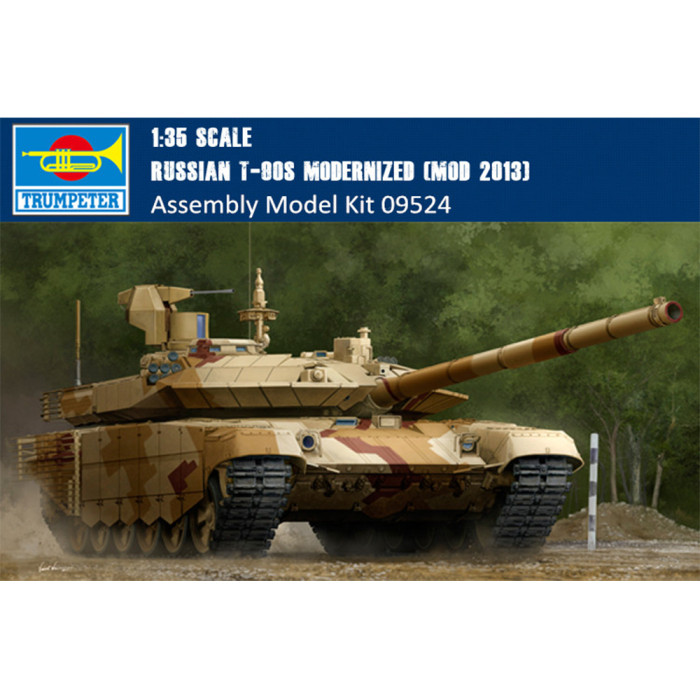 Trumpeter 09524 1/35 Scale Russian T-90S Modernized (Mod 2013) Military Tank Assembly Model Kits