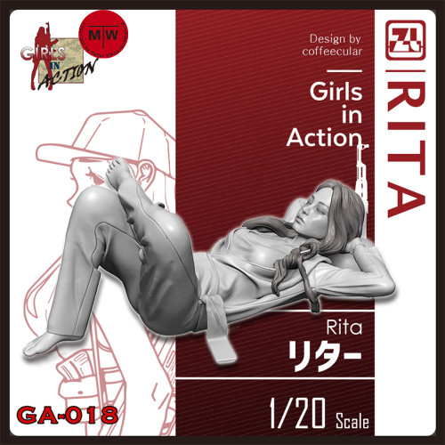 ZLPLA Genuine 1/20 Scale Rita Girls in Action Resin Figure Assembly Model Kits Unpainted GA-018