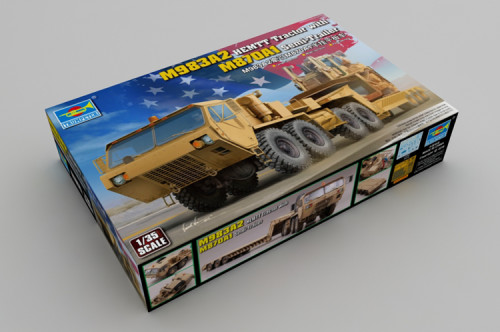 Trumpeter 01055 1/35 Scale M983A2 HEMTT Tractor w/M870A1 Semi-Trailer Military Plastic Assembly Model Kits