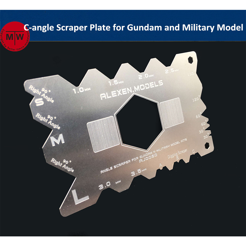 Cambered Surface Scraper Edge Repair Tools for Gundam and Military Model Hobby 