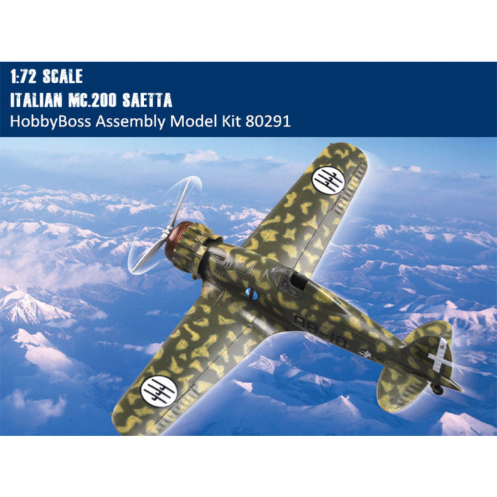 HobbyBoss 80291 1/72 Scale Italian MC.200 Saetta Fighter Plastic Assembly Aircraft Model Kits
