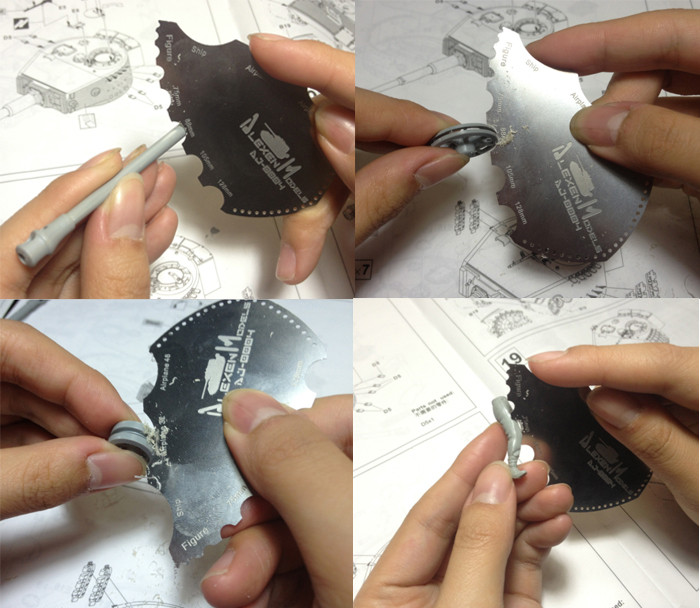 Alexen Model Parting Line Scraper Hand Tool for Military Model Hobby Kits AJ0004