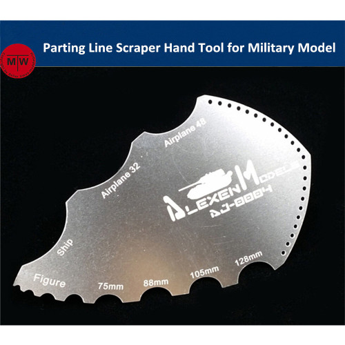 Alexen Model Parting Line Scraper Hand Tool for Military Model Hobby Kits AJ0004