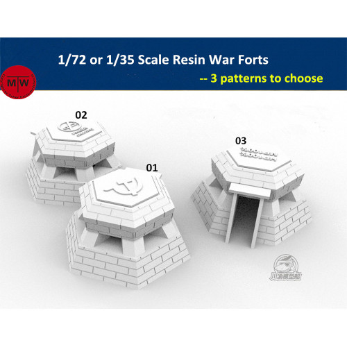 1/72 1/35 Scale Resin War Forts Model Tank Scene DIY Kit 3 patterns to choose