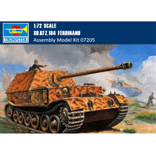 Trumpeter 07205 1/72 Scale Sd.Kfz.184 Ferdinand Tank Destroyer Military Plastic Assembly Model Kits