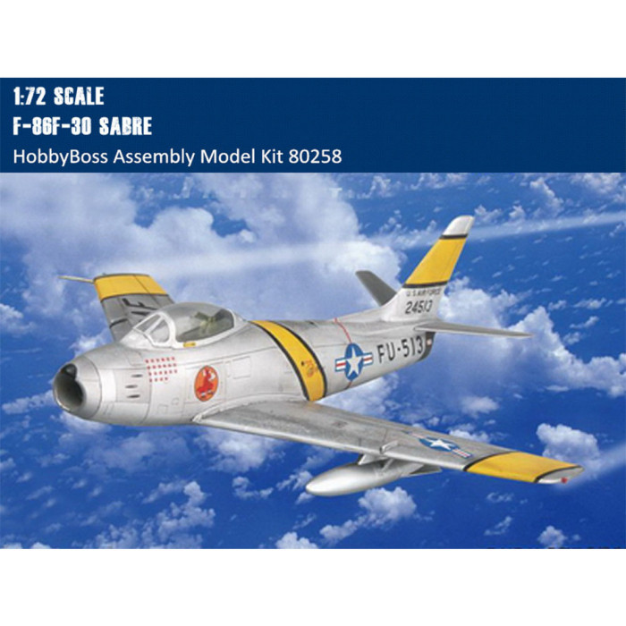 HobbyBoss 80258 1/72 Scale F-86F-30 Sabre Fighter Military Plastic Aircraft Assembly Model Kits