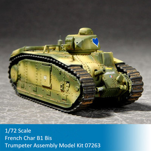 Trumpeter 07263 1/72 Scale French Char B1 Bis Heavy Tank Military Plastic Assembly Model Kits