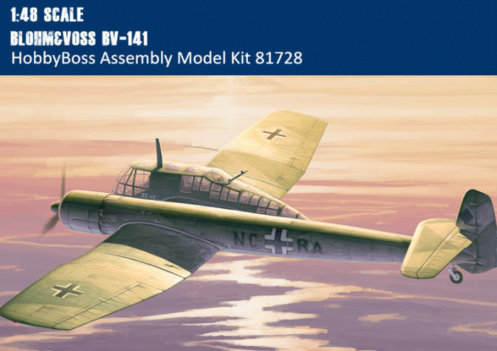 HobbyBoss 81728 1/48 Scale German Blohm & Voss BV-141 Military Plastic Assembly Aircraft Model Kits