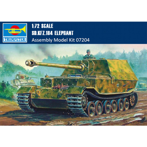Trumpeter 07204 1/72 Scale German Elefant Tank Destroyer Sd.Kfz.184 Armor Plastic Assembly Model Kits