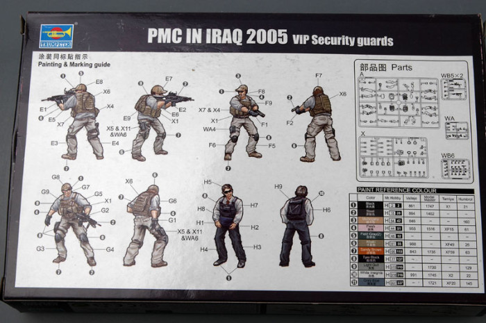 Trumpeter 00420 1/35 Scale PMC in Iraq 2005--VIP Security Guards Military Soldiers Figures Plastic Assembly Model Kits