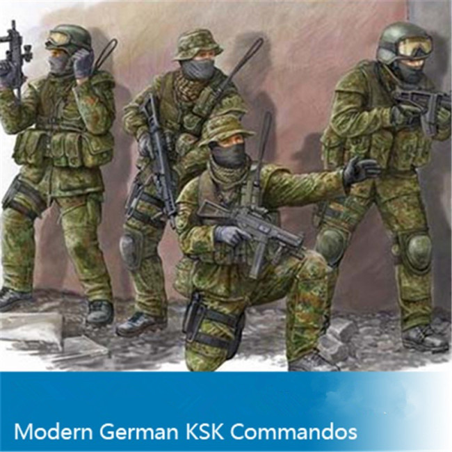 Trumpeter 00422 1/35 Scale Modern German KSK Commandos Assembly Military Soldiers Figures Model Kits