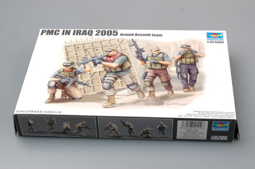 Trumpeter 00419 1/35 Scale PMC in Iraq 2005--Armed Assault Team Military Soldiers Figures Plastic Assembly Model Kits