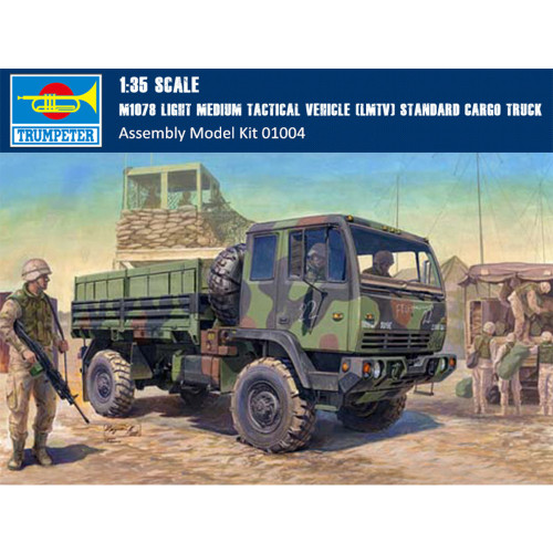 Trumpeter 01004 1/35 Scale M1078 Light Medium Tactical Vehicle (LMTV) Standard Cargo Truck Plastic Assembly Model Kits