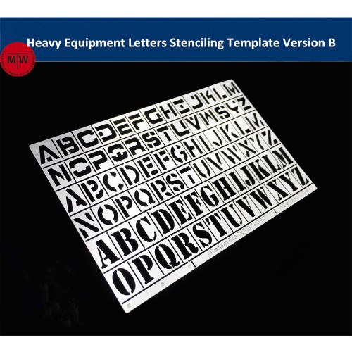 1/35 1/100 Scale Heavy Equipment Letters Stenciling Template Leakage Spray Plate Tool for Gundam Military Model AJ0046