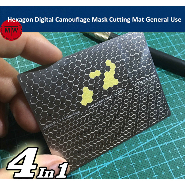 Hexagon Cellular Digital Camouflage Paint Mask Cutting Mat General Use Tool Double Side AJ0081