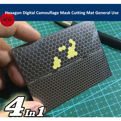 Hexagon Cellular Digital Camouflage Paint Mask Cutting Mat General Use Tool Double Side AJ0081