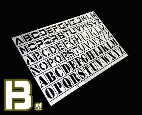 1/35 1/100 Scale Heavy Equipment Letters Stenciling Template Leakage Spray Plate Tool for Gundam Military Model AJ0046