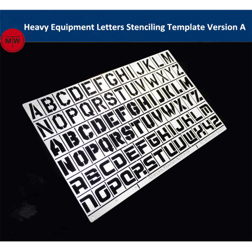 1/35 1/100 Scale Heavy Equipment Letters Stenciling Template Leakage Spray Plate Tool for Gundam Military Model AJ0045