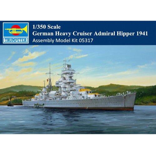 Trumpeter 05317 1/350 Scale German Heavy Cruiser Admiral Hipper 1941 Military Plastic Assembly Model Kits