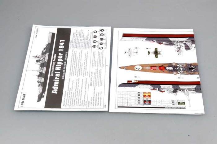 Trumpeter 05317 1/350 Scale German Heavy Cruiser Admiral Hipper 1941 Military Plastic Assembly Model Kits