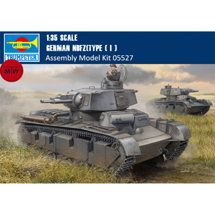 Trumpeter 05527 1/35 Scale German NBFZ(TYPE Ⅰ) Military Plastic Tank Assembly Model Kits