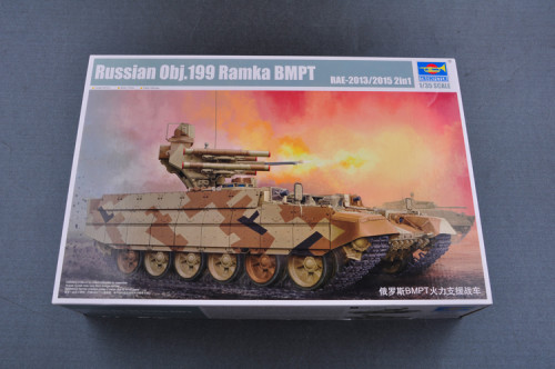 Trumpeter 05548 1/35 Scale Russian Obj.199 Ramka BMPT RAE-2013/2015 2 in 1 Military Plastic Assembly Model Kits
