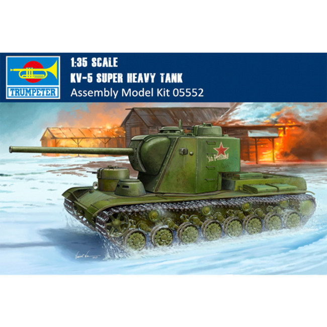 Trumpeter 05552 1/35 Scale KV-5 Super Heavy Tank Military Plastic Assembly Model Building Kits