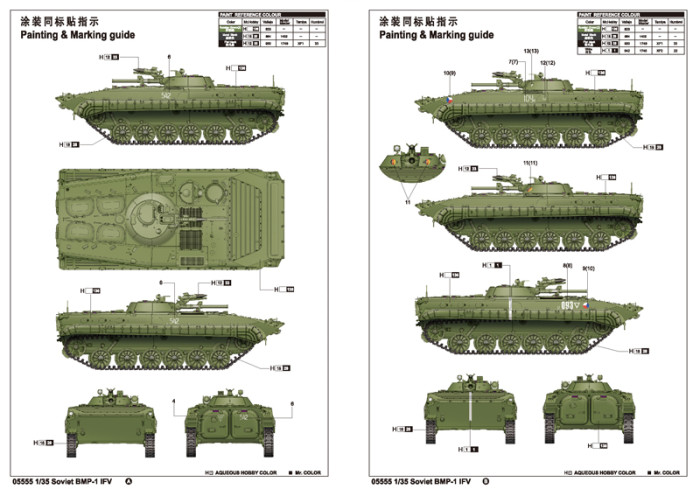 Trumpeter 05555 1/35 Scale Soviet BMP-1 IFV Military Plastic Assembly Model Building Kits