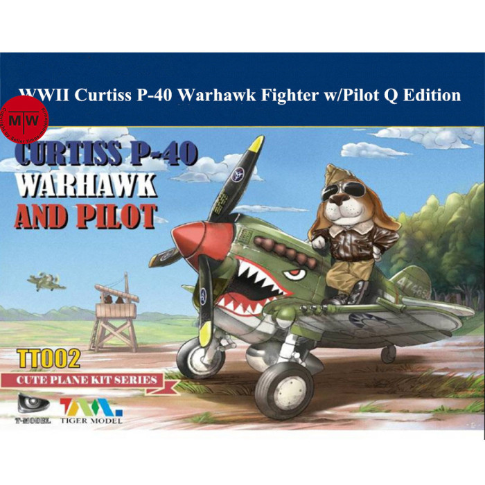 Tiger Model TT002 WWII Curtiss P-40 Warhawk Fighter w/Resin Pilot Q Edition Plastic Assembly Model Kits