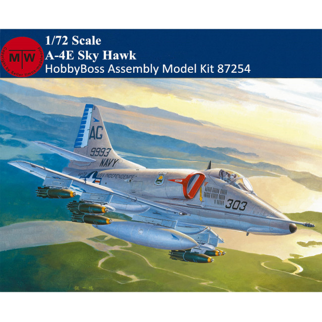 HobbyBoss 87254 1/72 Scale A-4E Sky Hawk Military Plastic Aircraft Assembly Model Kits