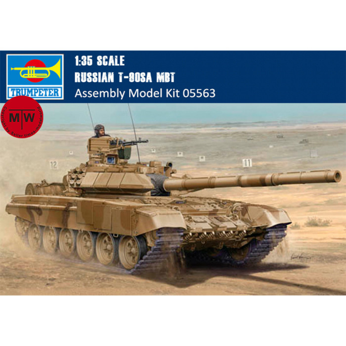 Trumpeter 05563 1/35 Scale Russian T-90SA MBT Military Plastic Tank Assembly Model Kits