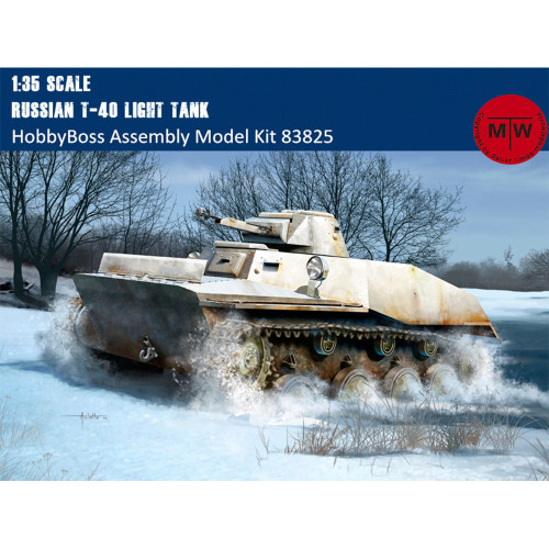 HobbyBoss 83825 1/35 Scale Russian T-40 Light Tank Military Plastic Assembly Model Kits